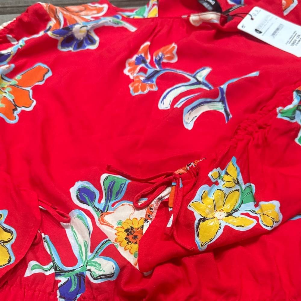 Desigual Red Floral Blouse - Picture 6 of 9
